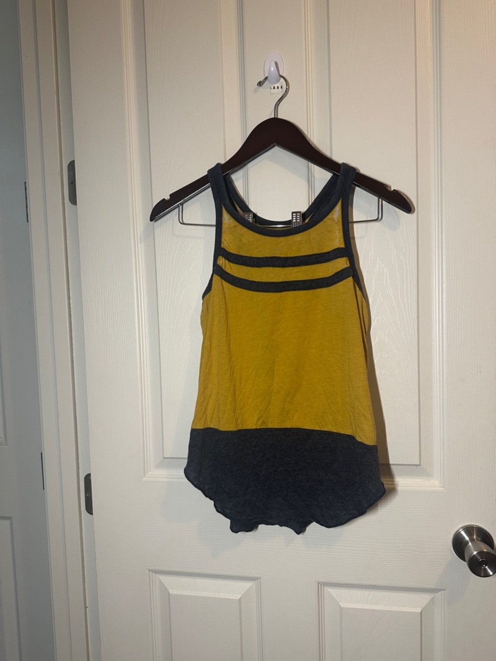Chaser Mustard and Charcoal Tank Top - Women small nwt